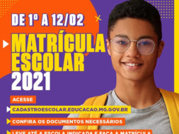 MATRICULA 2021 rede publica em minas gerais capa