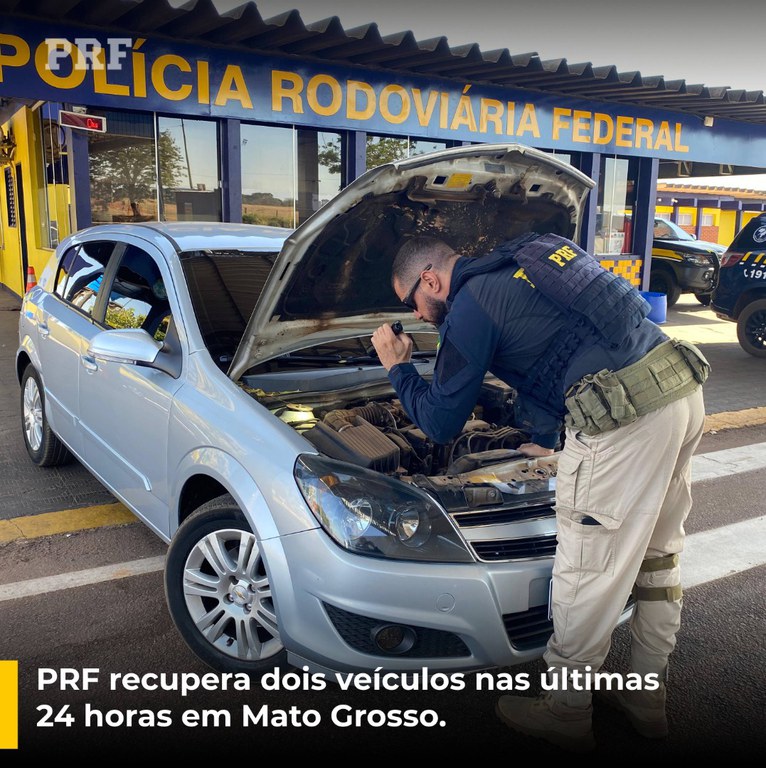 PRF recupera dois veículos nas últimas 24 horas em Mato Grosso