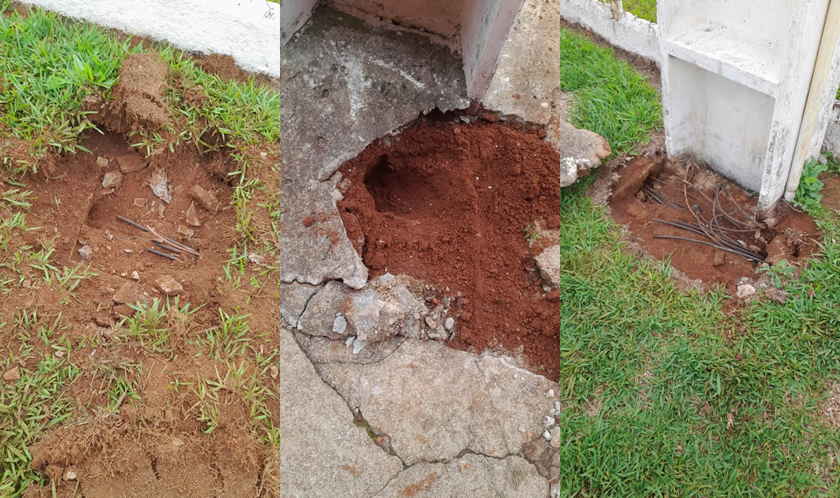 Vandalismo no Estádio José Amâncio de Souza em Monte Belo MG